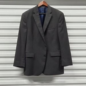 Jack Victor Suit Blazer Sport Coat Jacket Mens Size 44R Gray 100% Wool